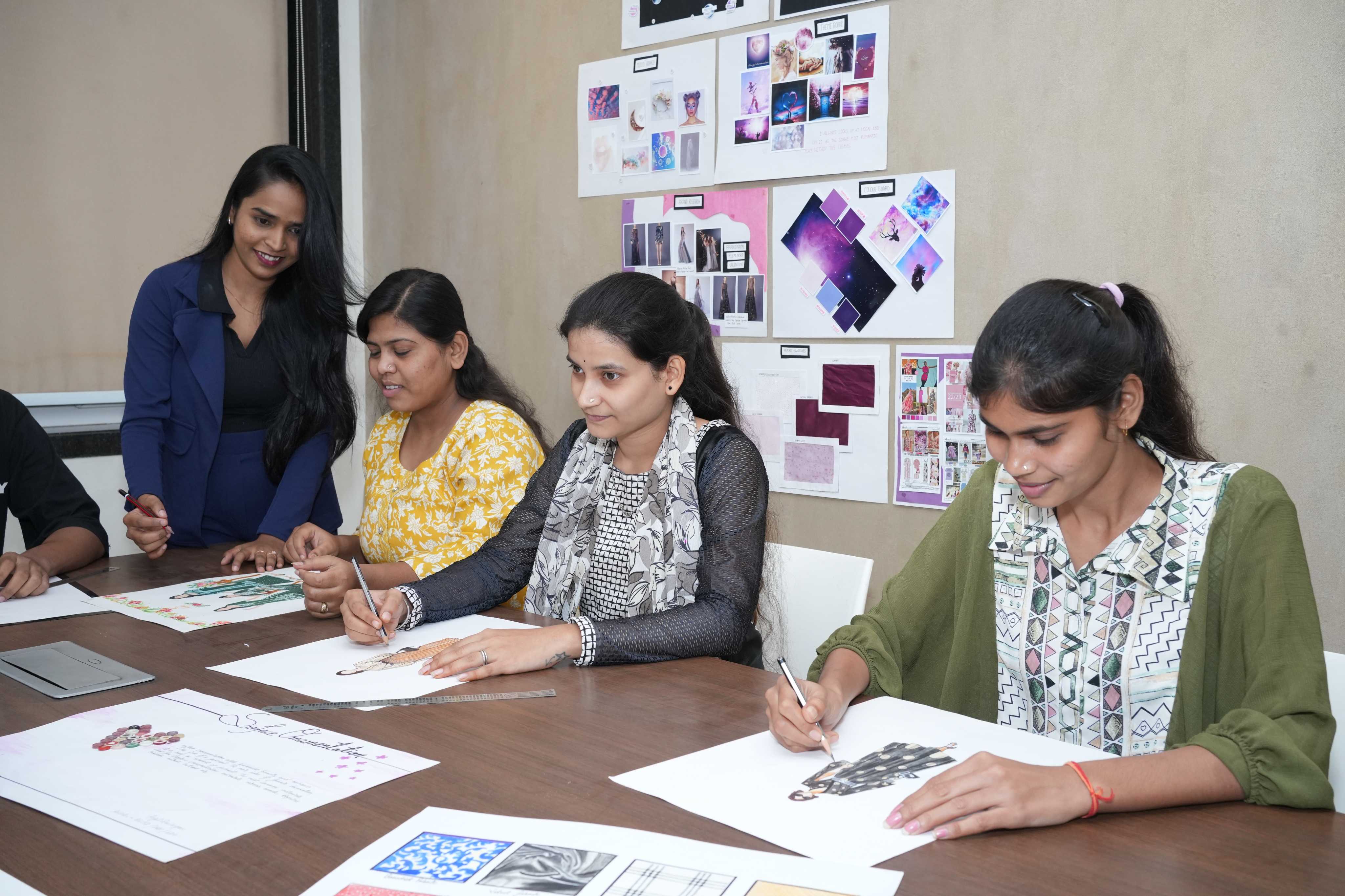 Students Working on Design Projects